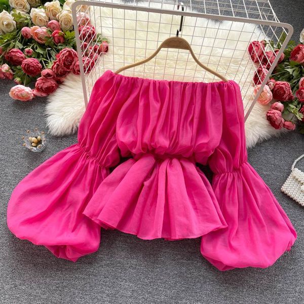 women's blouses & shirts green/blue/yellow chiffon blouse women slash neck puff long sleeve short female elegant club party ruffle, White
women's blouses & shirts green/blue/yellow chiffon blouse women slash neck puff long sleeve short female elegant club party ruffle, White