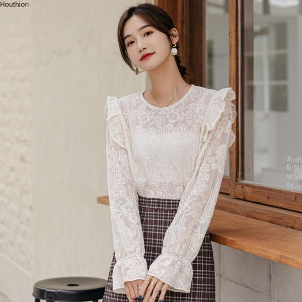 women's blouses & shirts lace fashion casual shirt long sleeve summer blouse plus size solid o-neck houthion button lady, White
women's blouses & shirts lace fashion casual shirt long sleeve summer blouse plus size solid o-neck houthion button lady, White