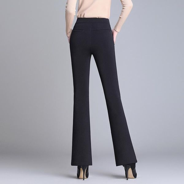 women's pants & capris women bells bottom trouser stretch slim high waist for autumn winter party thj99, Black;white
women's pants & capris women bells bottom trouser stretch slim high waist for autumn winter party thj99, Black;white