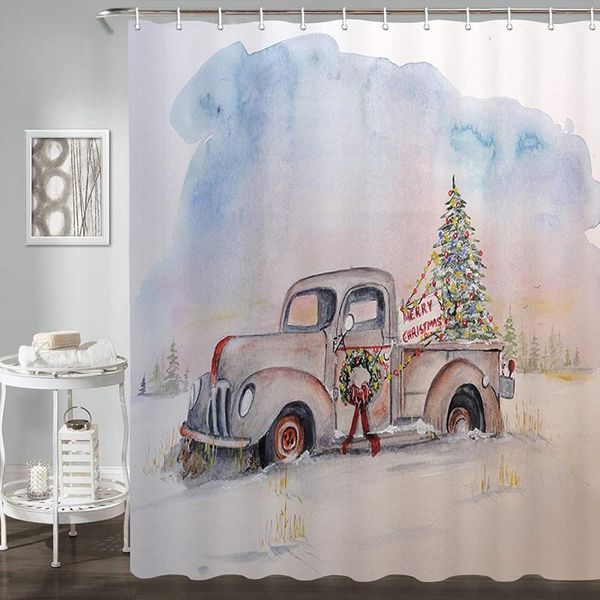 shower curtains christmas curtain bathroom vintage truck with xmas tree winter fabric hooks
shower curtains christmas curtain bathroom vintage truck with xmas tree winter fabric hooks