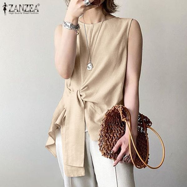 blouses elegant irregular women's summer blouses 2021 casual lace up tank female solid sleeveless blusas plus size chemi, White
blouses elegant irregular women's summer blouses 2021 casual lace up tank female solid sleeveless blusas plus size chemi, White