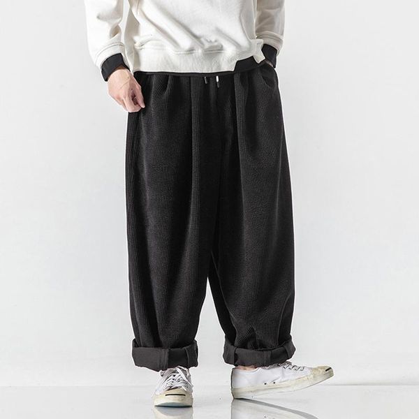 men's pants winter casual corduroy for men vintage loose lantern fashion autumn basic solid trousers 2021, Black
men's pants winter casual corduroy for men vintage loose lantern fashion autumn basic solid trousers 2021, Black