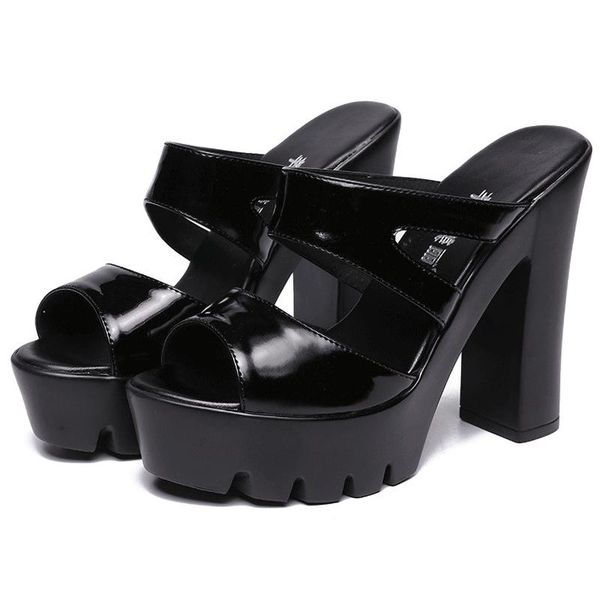 solid white black patent leather shoes 2021 women's slippers with high heels platform open toe summer wedding
solid white black patent leather shoes 2021 women's slippers with high heels platform open toe summer wedding