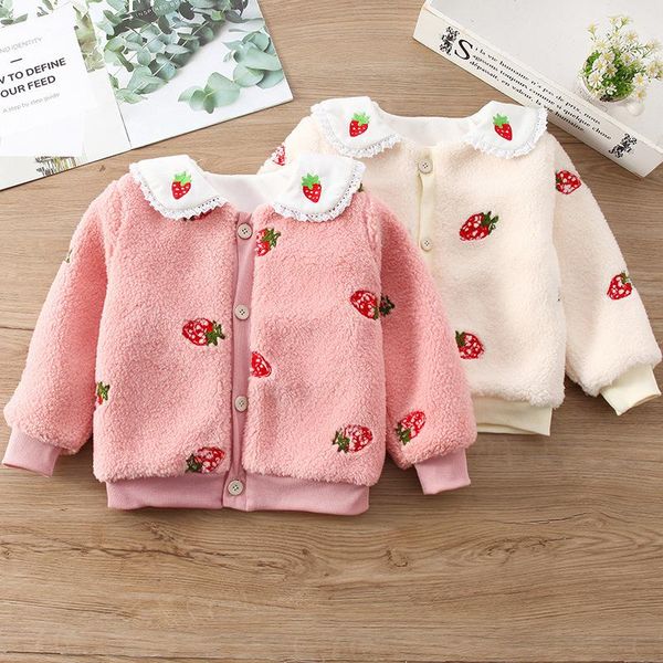jackets infant girls jacket autumn and winter children's outing wool sweater strawberry baby girl plus velvet cardigan, Blue;gray
jackets infant girls jacket autumn and winter children's outing wool sweater strawberry baby girl plus velvet cardigan, Blue;gray