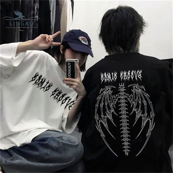 women's t-shirt summer loose street clothing black white girl gothic oversized 2021 cool couple outfit
women's t-shirt summer loose street clothing black white girl gothic oversized 2021 cool couple outfit