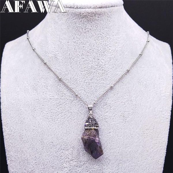 pendant necklaces purple crystal stainless steel charm necklace men/women silver color chain jewelry acero inoxidable joyeria nz43s04
pendant necklaces purple crystal stainless steel charm necklace men/women silver color chain jewelry acero inoxidable joyeria nz43s04