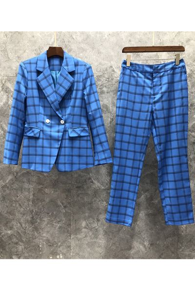 fashion suit straight-leg pants two-piece womens clothing autumn european goods new plaid business suit 9r, White;black
fashion suit straight-leg pants two-piece womens clothing autumn european goods new plaid business suit 9r, White;black