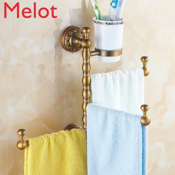 european high-end luxury golden vintage towel rack copper bath rack/towel rotating storage rod bathroom decor accessory set
european high-end luxury golden vintage towel rack copper bath rack/towel rotating storage rod bathroom decor accessory set