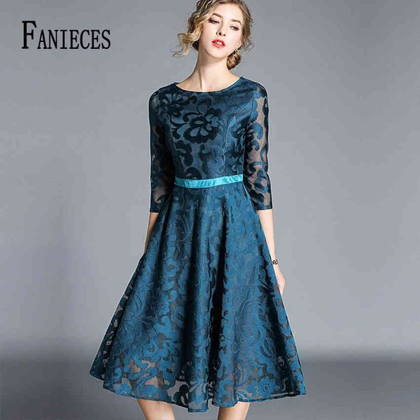 vintage mid-calf a-line summer dress fashion elegant 3/4 long sleeve party dresses belted slim women lace vestidos robe femme 210520, Black;gray
vintage mid-calf a-line summer dress fashion elegant 3/4 long sleeve party dresses belted slim women lace vestidos robe femme 210520, Black;gray