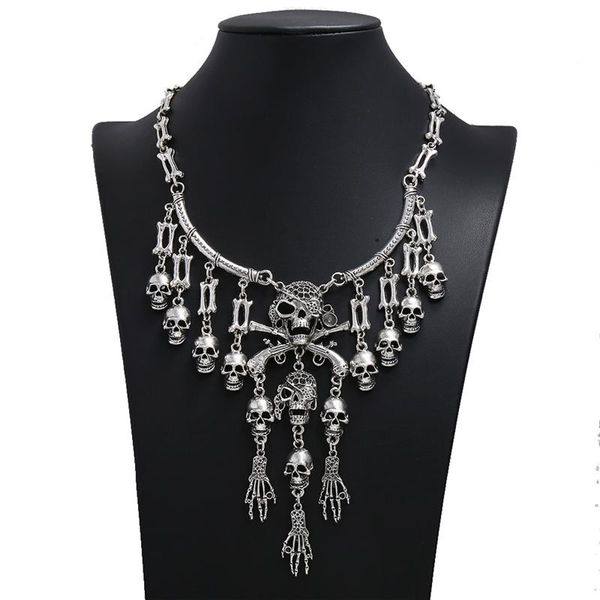 liuxsp hallow's day hyperbole necklace pendant large necklaces metal skull ethnic jewelry statement tribal vintage, Silver
liuxsp hallow's day hyperbole necklace pendant large necklaces metal skull ethnic jewelry statement tribal vintage, Silver