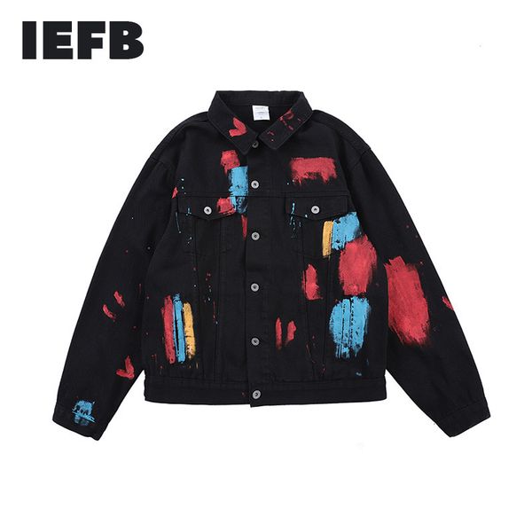 iefb men's clothes spring jacket male fashion high street irregular print hit color loose coat casual denim 9y214 210524, Black;brown
iefb men's clothes spring jacket male fashion high street irregular print hit color loose coat casual denim 9y214 210524, Black;brown
