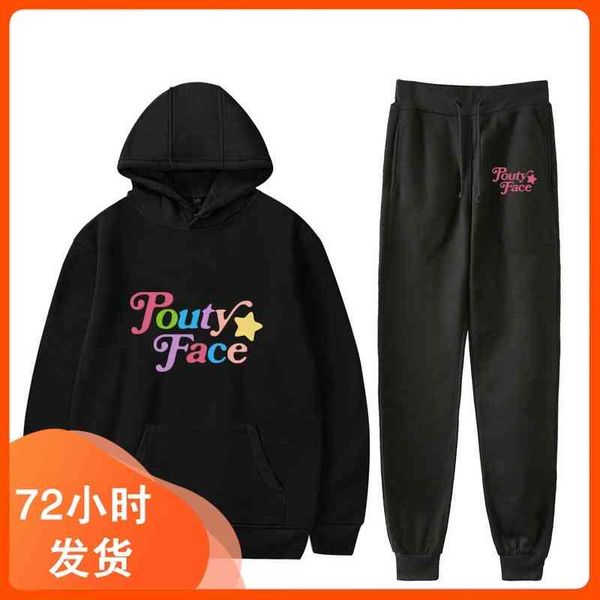 2021 new addison rae men's and women's hooded sweater leggings fashion sportswear manufacturer, Black
2021 new addison rae men's and women's hooded sweater leggings fashion sportswear manufacturer, Black
