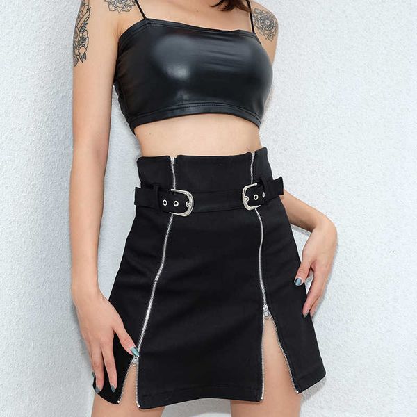 skirts hip zipper metal buckle european and american women's split tight zinz, Black
skirts hip zipper metal buckle european and american women's split tight zinz, Black
