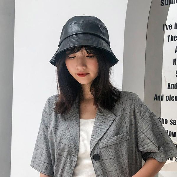 men women artificial leather bucket hat hip hop solid color outdoor sunscreen casual travel packable fisherman cap wide brim hats, Blue;gray
men women artificial leather bucket hat hip hop solid color outdoor sunscreen casual travel packable fisherman cap wide brim hats, Blue;gray
