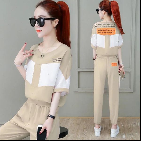 vrouwen 2 stuk zomer women tracksuits sets casual sportswear set mouwen elastische taille broek stuks trainingspak pak w2055, Gray
vrouwen 2 stuk zomer women tracksuits sets casual sportswear set mouwen elastische taille broek stuks trainingspak pak w2055, Gray