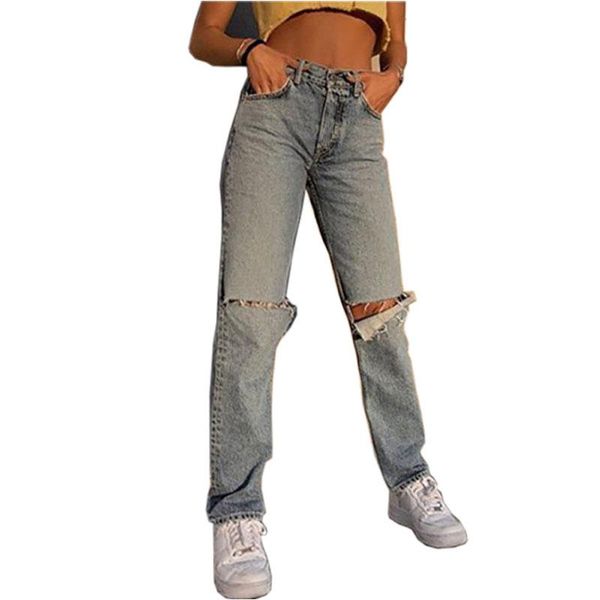 women's jeans ripped women cargo straight leg long pants ladies light blue fashion loose high waist vintage baggy denim 6303
women's jeans ripped women cargo straight leg long pants ladies light blue fashion loose high waist vintage baggy denim 6303