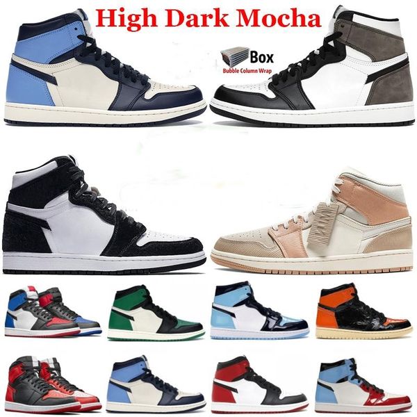 1 mens basketball shoes 1s jumpman high dark mocha twist unc chicago roral toe mid light smoke grey running sneakers trainers
1 mens basketball shoes 1s jumpman high dark mocha twist unc chicago roral toe mid light smoke grey running sneakers trainers