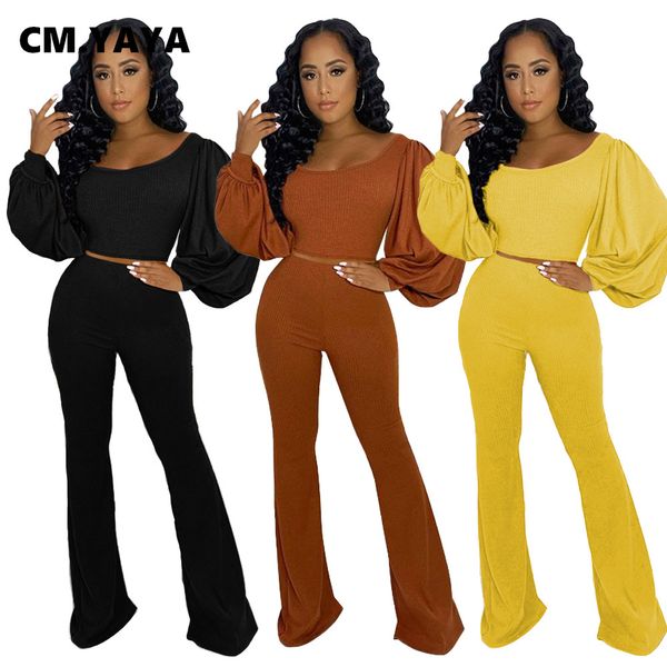 activewear knitted womens set lantern sleeve crop flare pants matching set trasuit fitness two piece set outfitby air, White
activewear knitted womens set lantern sleeve crop flare pants matching set trasuit fitness two piece set outfitby air, White