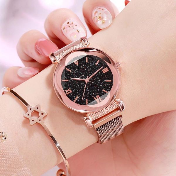 wristwatches simple women watches starry sky rose gold magnet rhinestones quartz wristwatch ladies female watch relogio feminin, Slivery;brown
wristwatches simple women watches starry sky rose gold magnet rhinestones quartz wristwatch ladies female watch relogio feminin, Slivery;brown