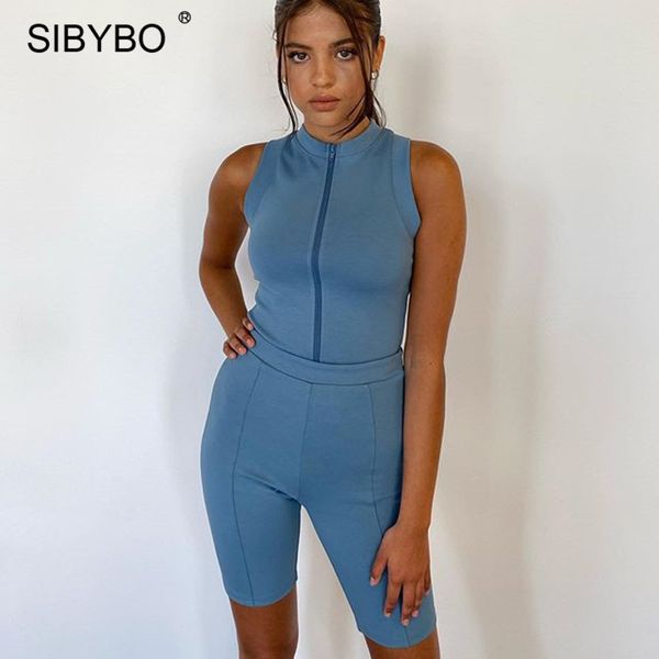 sibybo casual sport zipper matching sets for women sleeveless and biker shorts outfits female streetwear tracksuit 2 pieces, Black;white
sibybo casual sport zipper matching sets for women sleeveless and biker shorts outfits female streetwear tracksuit 2 pieces, Black;white