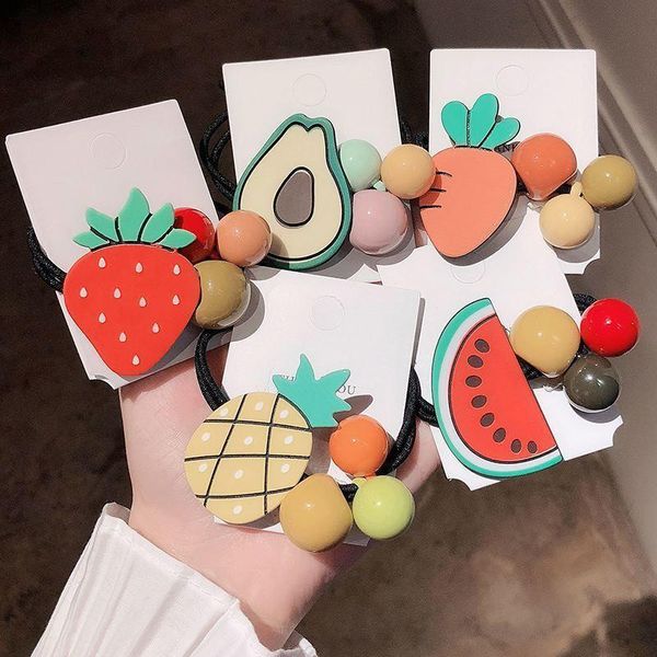 children's hair rope small fresh and sweet fruit girls tie rubber band ring accessories, Slivery;white
children's hair rope small fresh and sweet fruit girls tie rubber band ring accessories, Slivery;white