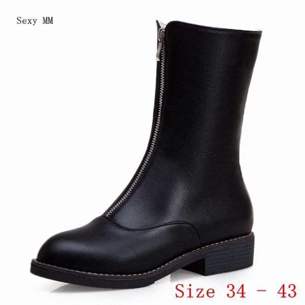 boots spring autumn low heel women mid calf woman short shoes plus size 34 - 40 41 42 43, Black
boots spring autumn low heel women mid calf woman short shoes plus size 34 - 40 41 42 43, Black
