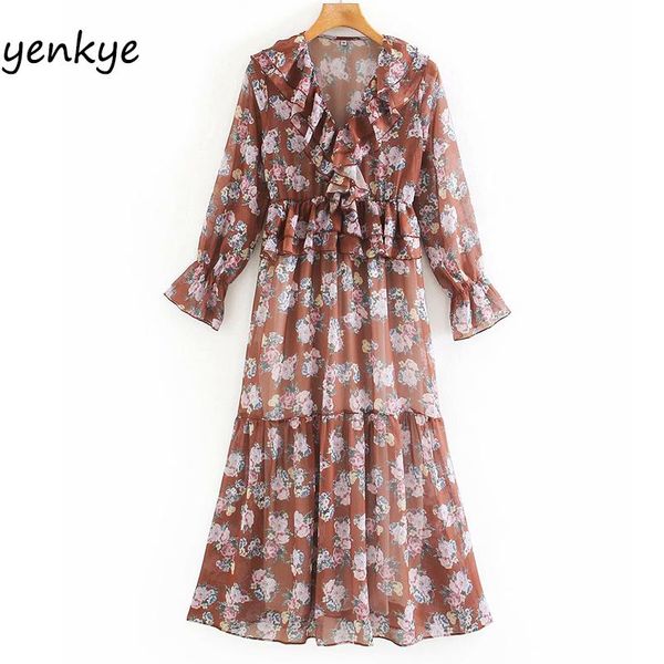 casual dresses summer dress 2021 women floral print elegant long female sweet ruffle v neck sleeve chiffon party vestido, Black;gray
casual dresses summer dress 2021 women floral print elegant long female sweet ruffle v neck sleeve chiffon party vestido, Black;gray
