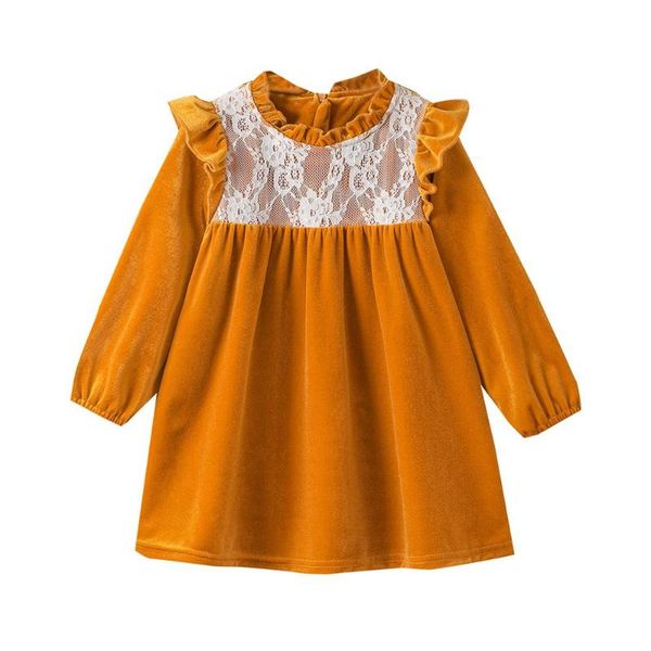 girl's dresses baby girls long sleeve swing dress splicing lace ruffled princess party clothes casual, Red;yellow
girl's dresses baby girls long sleeve swing dress splicing lace ruffled princess party clothes casual, Red;yellow