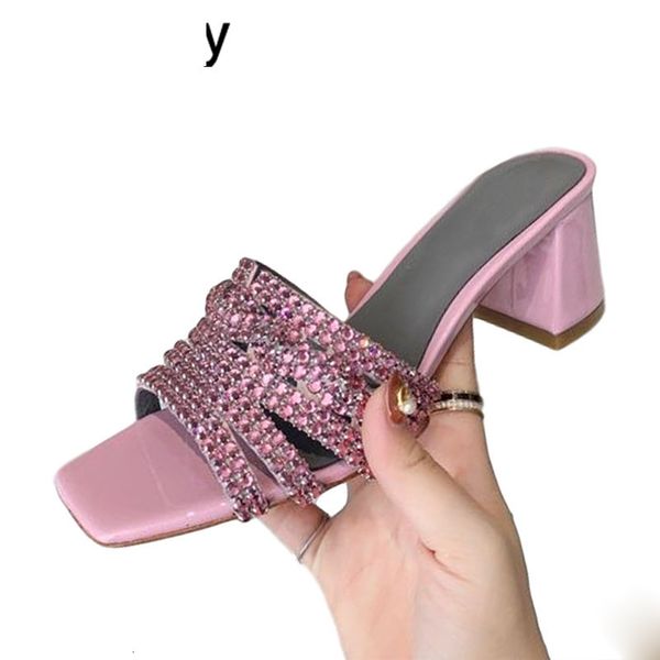 sandals bling bling crystal slippers women square toe chunky high heel sandals candy colors summer party dress shoes sandalias 4qv, Black
sandals bling bling crystal slippers women square toe chunky high heel sandals candy colors summer party dress shoes sandalias 4qv, Black