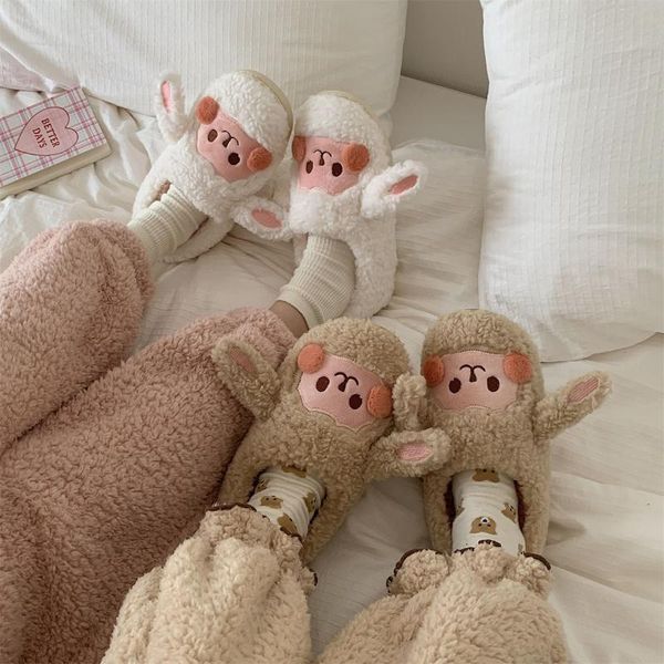 slippers sp&city korean fashion cartoon plush women's winter cute sheep warm home cotton shoes lovely girl thickened, Black
slippers sp&city korean fashion cartoon plush women's winter cute sheep warm home cotton shoes lovely girl thickened, Black