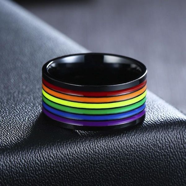 wedding rings 10mm enamel rainbow striped band for men stainless steel tube ring in black male jewelry, Slivery;golden
wedding rings 10mm enamel rainbow striped band for men stainless steel tube ring in black male jewelry, Slivery;golden