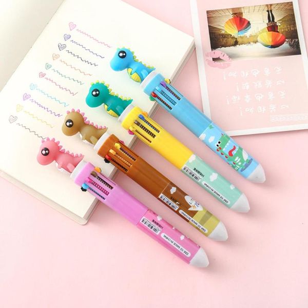 ballpoint pens 1pcs korean cartoon stationery cute dinosaur multi-function 10 color pen student office supplies gifts, Blue;orange
ballpoint pens 1pcs korean cartoon stationery cute dinosaur multi-function 10 color pen student office supplies gifts, Blue;orange