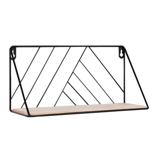 hooks & rails wooden shelf iron wall-mounted storage rack device for living room
hooks & rails wooden shelf iron wall-mounted storage rack device for living room