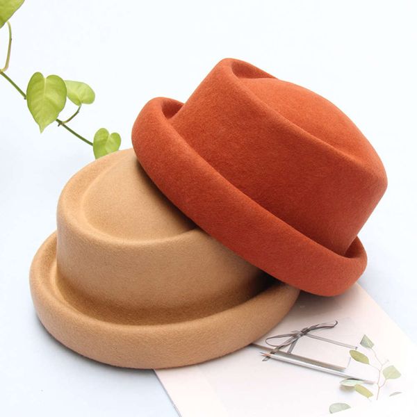 hat female autumn and winter wool tweed curling casual versatile british jazz fashion felt 2021, Blue;gray
hat female autumn and winter wool tweed curling casual versatile british jazz fashion felt 2021, Blue;gray
