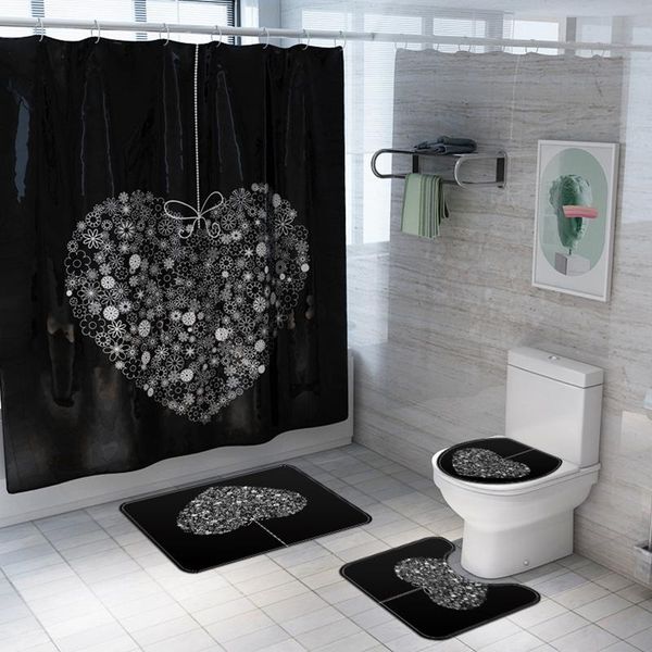 bath accessory set bathroom heart pattern waterproof shower curtain toilet cover mat non slip rug
bath accessory set bathroom heart pattern waterproof shower curtain toilet cover mat non slip rug