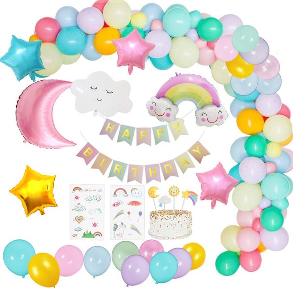 53pcs/set sky theme rainbow decoration for kids party star clouds moon sun foil balloon gender reveal birthday decoration girl
53pcs/set sky theme rainbow decoration for kids party star clouds moon sun foil balloon gender reveal birthday decoration girl