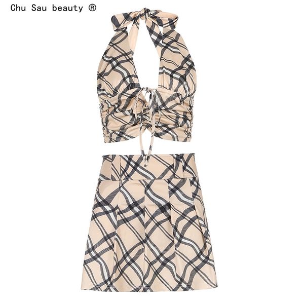 ins fashion streetwear style plaid print two piece sets women backless sleeveless crop mini skirts set female 210508, White
ins fashion streetwear style plaid print two piece sets women backless sleeveless crop mini skirts set female 210508, White