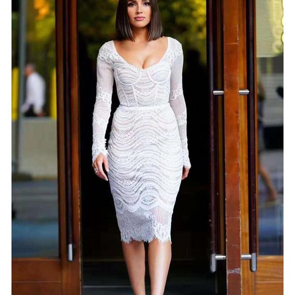 casual dresses fashion black long sleeve lace dress women deep v neck bodycon midi wedding party clubwear vestidos wholesale, Black;gray
casual dresses fashion black long sleeve lace dress women deep v neck bodycon midi wedding party clubwear vestidos wholesale, Black;gray