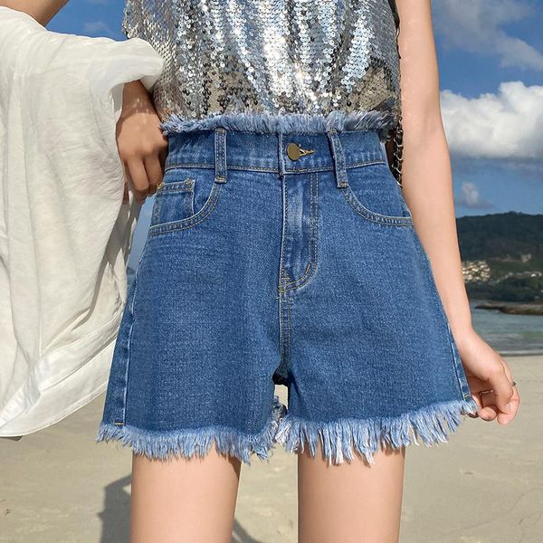 women's jeans woman short high waist wide-leg a-line hole shorts vintage ripped side street loose female tassel denim girls, Blue
women's jeans woman short high waist wide-leg a-line hole shorts vintage ripped side street loose female tassel denim girls, Blue