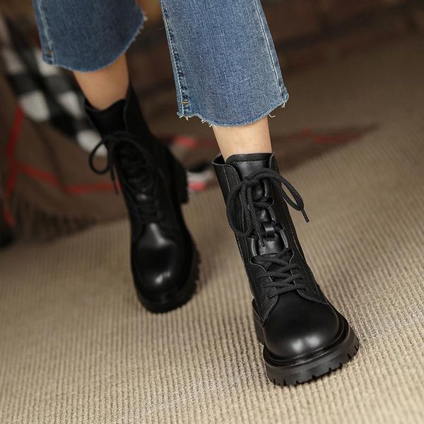 boots 2021 spring and autumn first layer cowhide fashion casual thick-soled comfortable short, Black
boots 2021 spring and autumn first layer cowhide fashion casual thick-soled comfortable short, Black