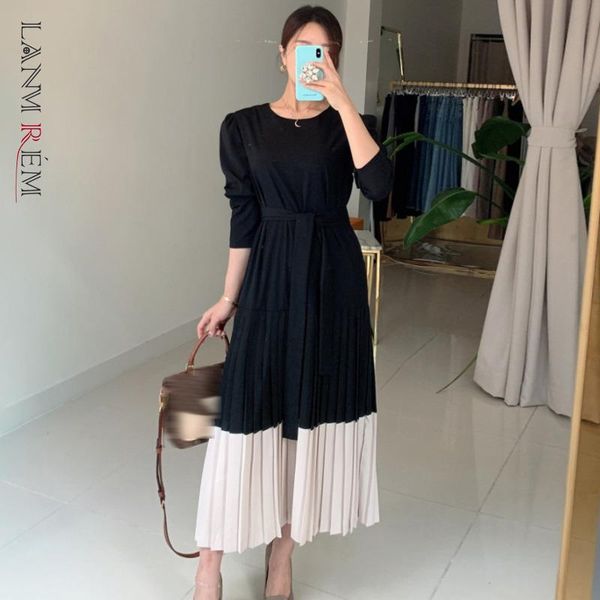 casual dresses lanmrem 2021 round-neck pleated long-sleeved mid-calf length french style temperament fashion black dress 2a2683, Black;gray
casual dresses lanmrem 2021 round-neck pleated long-sleeved mid-calf length french style temperament fashion black dress 2a2683, Black;gray