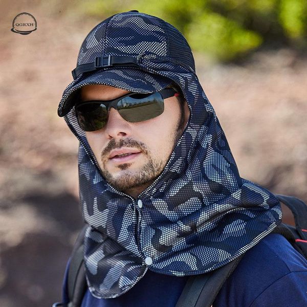 wide brim hats mountaineering sunhat male summer sunscreen sunshade outdoor fishing cap camouflage breathable detachable face mask baseball, Blue;gray
wide brim hats mountaineering sunhat male summer sunscreen sunshade outdoor fishing cap camouflage breathable detachable face mask baseball, Blue;gray