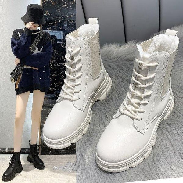 boots 2021 winter women round toes soft black leather motorcycle punk gothic shoes combat for