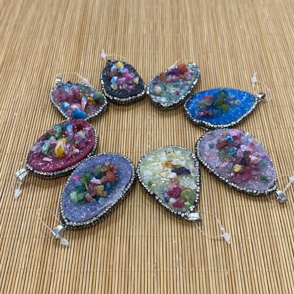 charms 1 pcs/bag natural crystal stone pendant inlaid gravel irregular handmade diy jewelry necklace accessories, Bronze;silver
charms 1 pcs/bag natural crystal stone pendant inlaid gravel irregular handmade diy jewelry necklace accessories, Bronze;silver