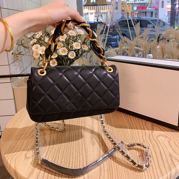 Womens Classic Mini Flap Bags Double Chains Top Handle Totes Matelasse Interwoven Chain 22C High-Quality Fashion Croosbody Shoulder Luxury_handbags, Black
Womens Classic Mini Flap Bags Double Chains Top Handle Totes Matelasse Interwoven Chain 22C High-Quality Fashion Croosbody Shoulder Luxury_handbags, Black