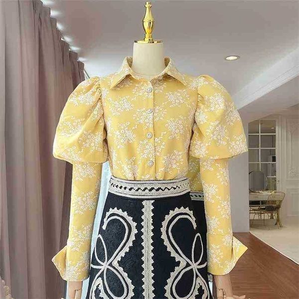 embroidery hit color women's shirt lapel stand-up collar bubble print sleeve slim women fashion 210525, White
embroidery hit color women's shirt lapel stand-up collar bubble print sleeve slim women fashion 210525, White