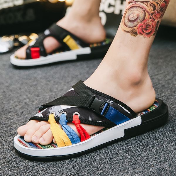 summer web celebrity non slip soft soles outside wear slippers a flip-flop beach shoes fashion personality sandals, Black
summer web celebrity non slip soft soles outside wear slippers a flip-flop beach shoes fashion personality sandals, Black