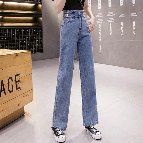 women's jeans plus large size oversize korean vintage autumn clothing high waist trousers fashion pants for girls streetwear, Blue
women's jeans plus large size oversize korean vintage autumn clothing high waist trousers fashion pants for girls streetwear, Blue