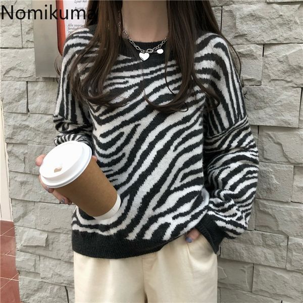 nomikuma fashion knitted sweater women contrast color o neck long sleeve vintage pullover jumpers korean streetwear 3d345 210514, White;black
nomikuma fashion knitted sweater women contrast color o neck long sleeve vintage pullover jumpers korean streetwear 3d345 210514, White;black