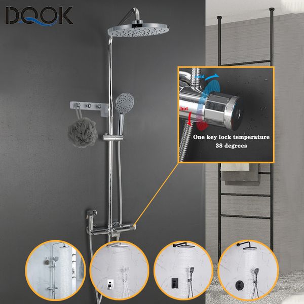 dqok thermostatic shower faucet chrome bathroom shower mixer set waterfall rain shower system bathtub faucet taps
dqok thermostatic shower faucet chrome bathroom shower mixer set waterfall rain shower system bathtub faucet taps